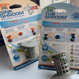 NEW SinkShroom + TubShroom Set Bathroom Drain Filter Hair Catcher Bath Sink Tub